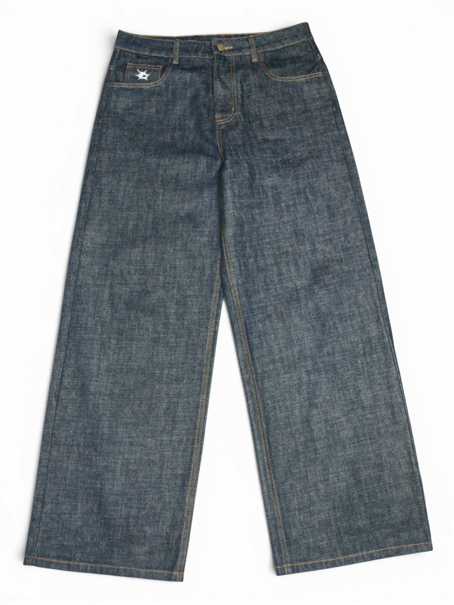 Raw Indigo Straight Jeans