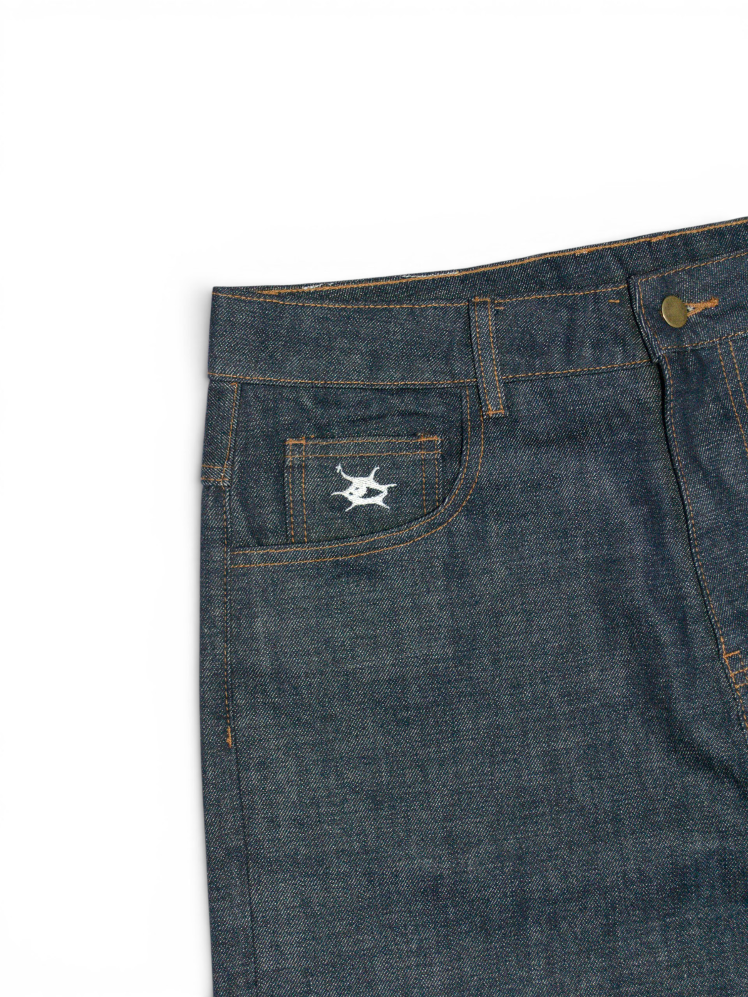 Raw Indigo Straight Jeans